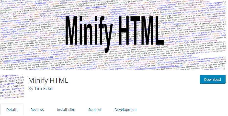 پلاگین HTML Minify