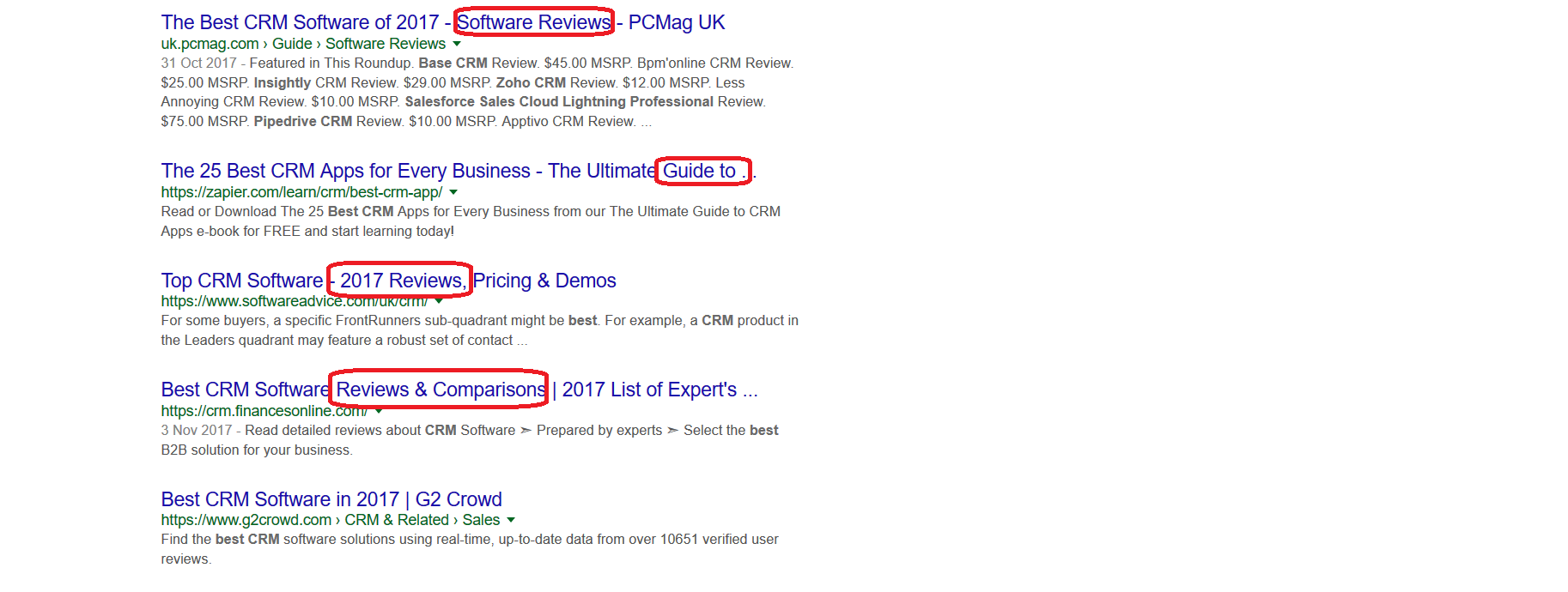 جستجوی بهترین CRM در گوگل